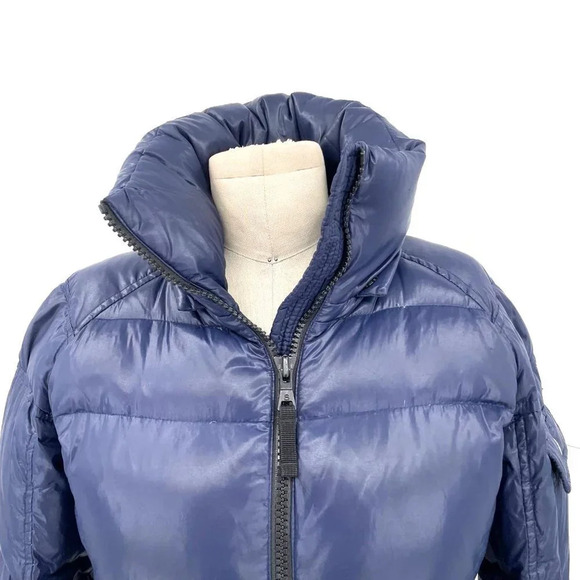 S13 Quilted Down Short Puffer Jacket  Navy Blue Size‎ XS - Picture 2 of 11